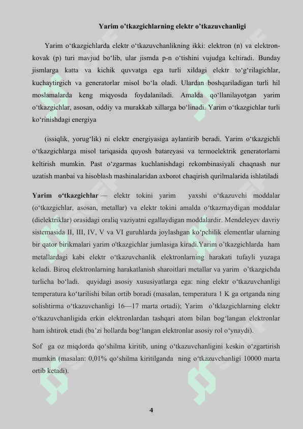 Yarim o’tkazgich parametrlarini o’lchash usullari 4