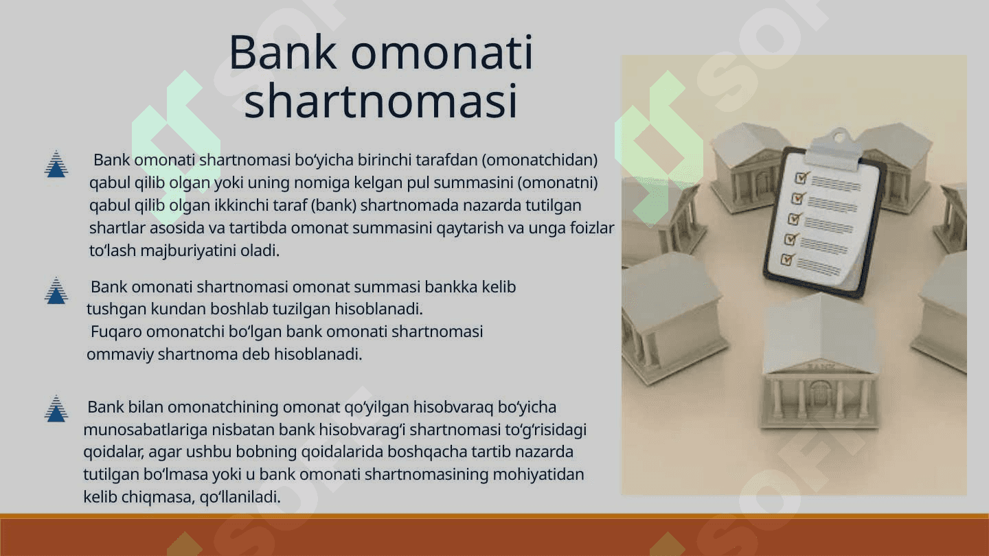Bank omonati shartnomasi. 2