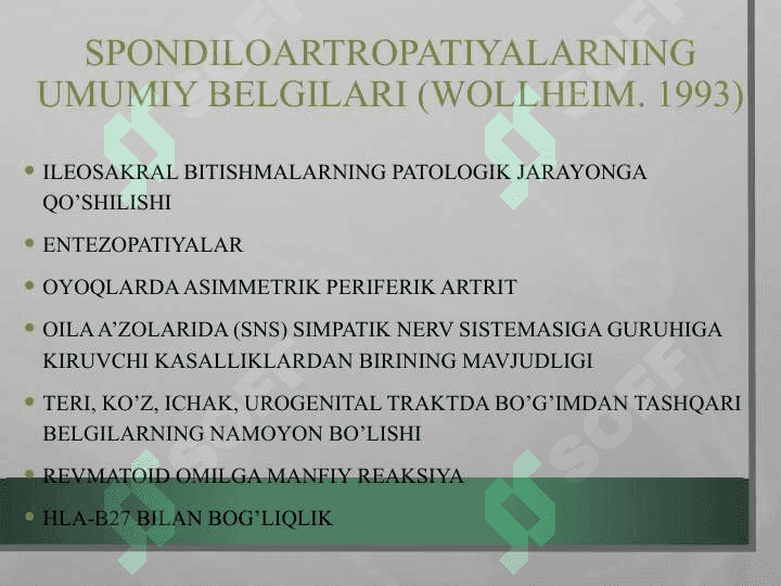 SERONEGATIV SPONDILOARTRITLAR 6