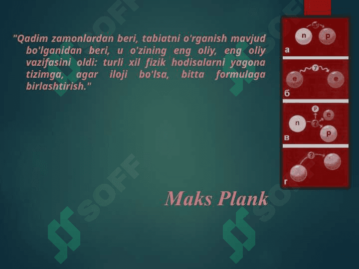 Olamning yagona fizik manzarasi 2