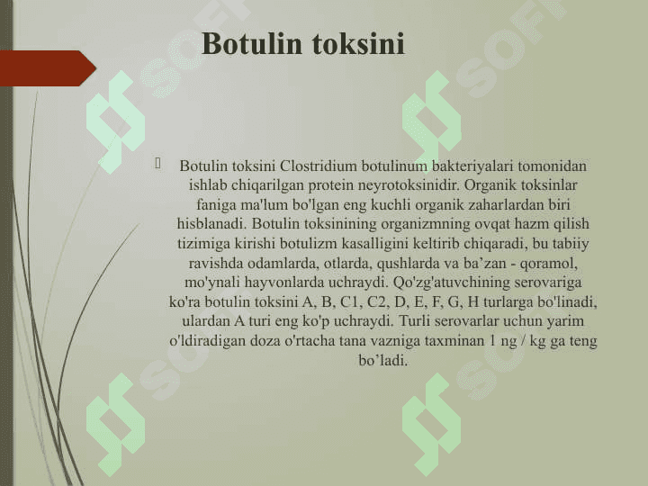 Tabiiy toksikantlar va ifloslantiruvchi moddalar 8