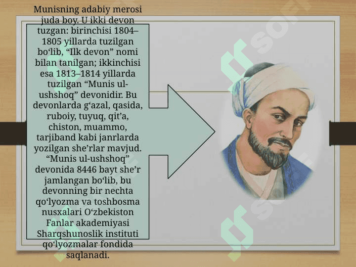 Munis sheriyatida janrlar takomili va shoir mahorati. 3