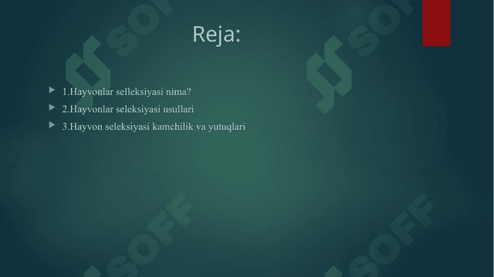 hayvonlar seleksiyasi usullari 2