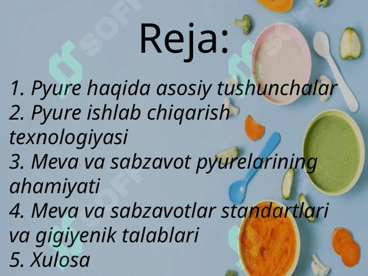 Meva va sabzavotlardan pyure ishlab chiqarish biotexnologiyasi 2