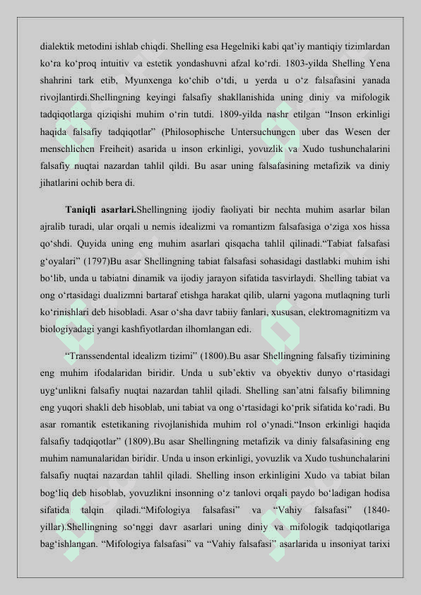 Fridrix Yozef Shelling 25 8