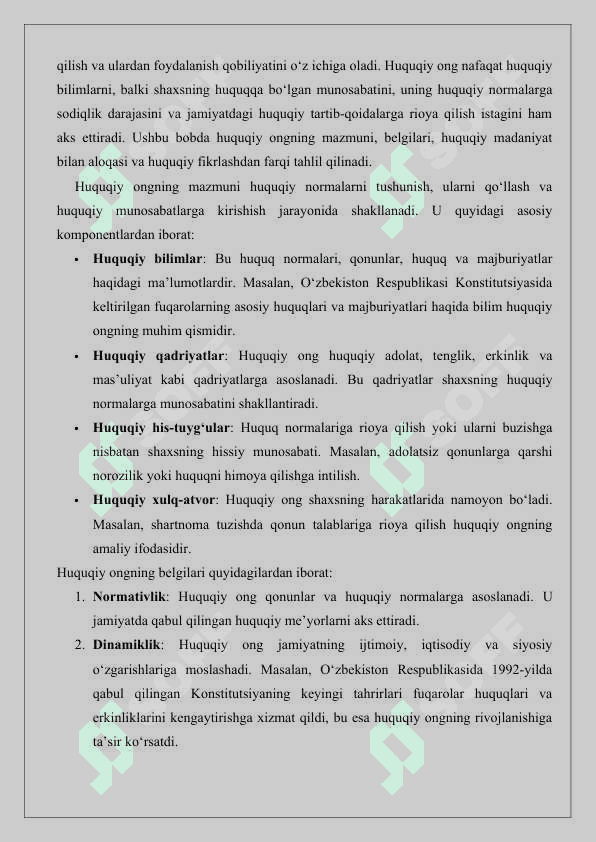 Huquqiy ongning turlari va darajalari 25 3