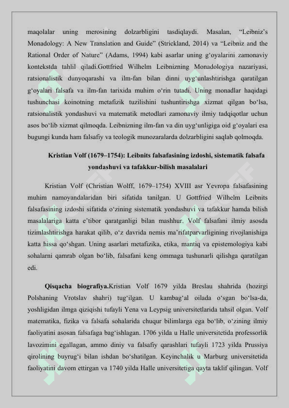 XVII-XVIII asr nemis falsafasi 25 7