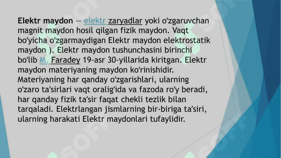 Elektr maydonga kitilgan o’tkazgichdagi zaryadning taqsimlanishi. Elektrostatik induksiya qonuni 2