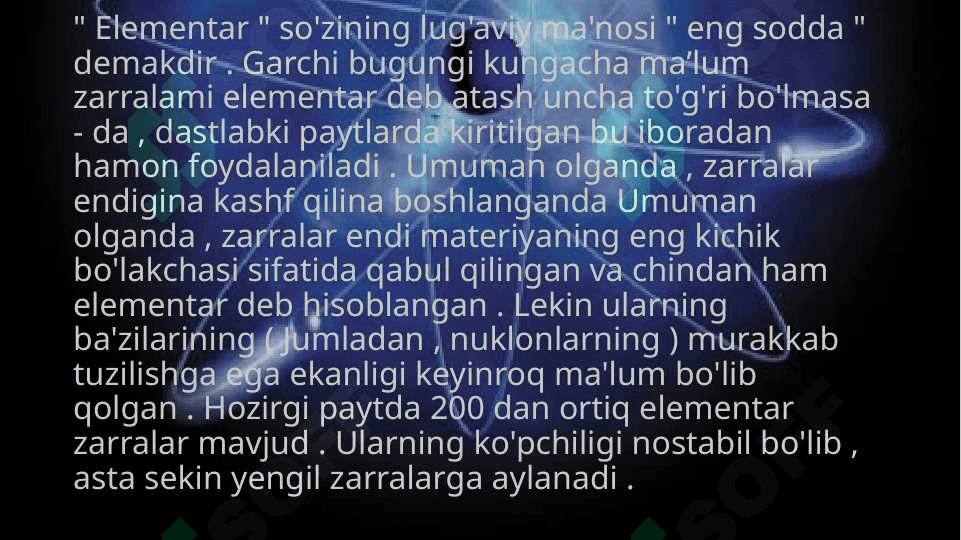 Elementar zarracha 3