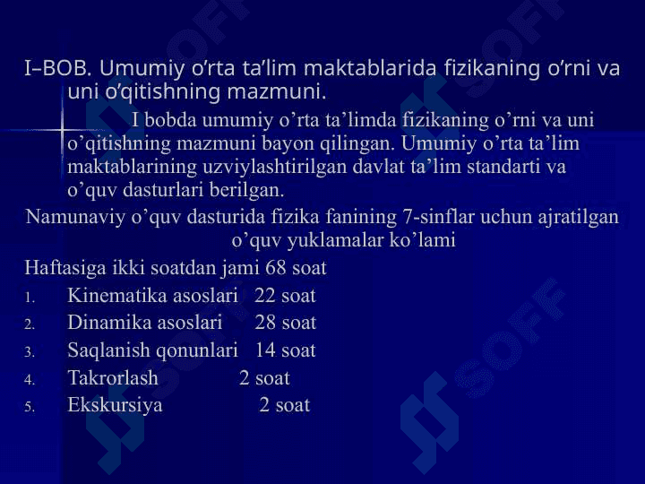 Kinematika asoslari” 4