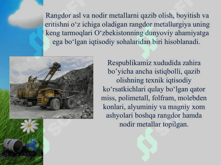 Rangdor va qora metallurgiya 3