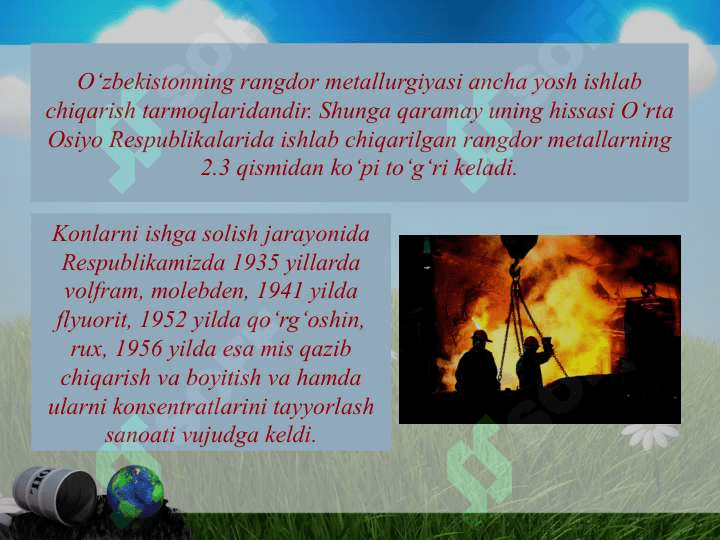 Rangdor va qora metallurgiya 4