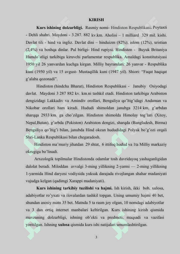 Hindiston iqtisodiy geografiyasi 3