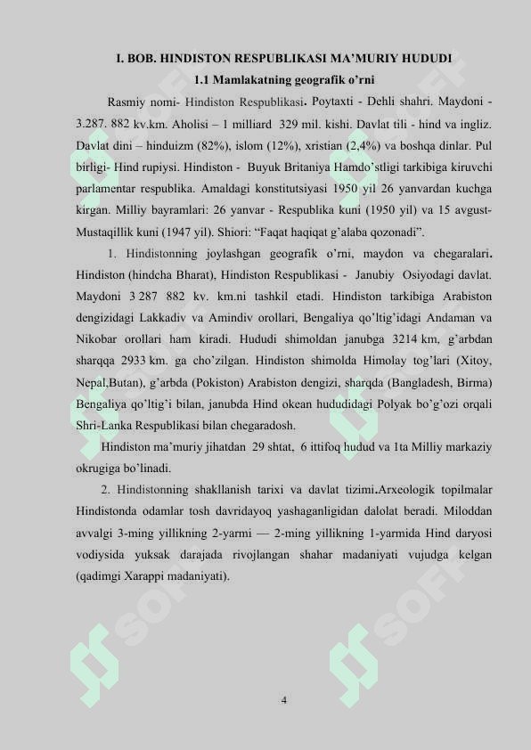Hindiston iqtisodiy geografiyasi 4