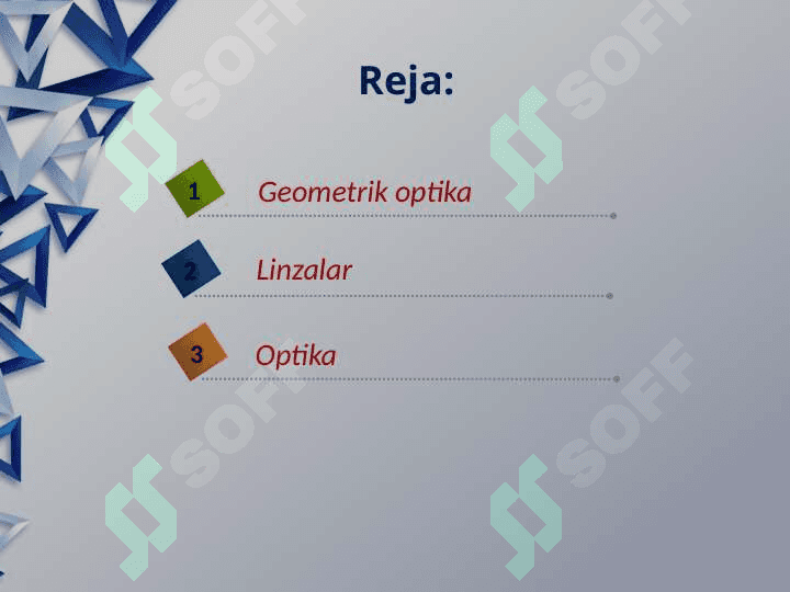 GEOMETRIK OPTIKA. Linzalar. Optika. 2