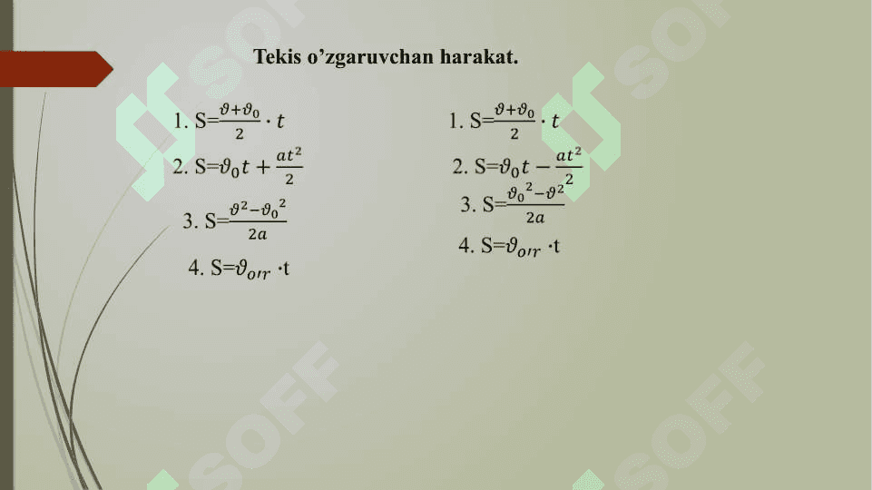 Ilgarilanma harakat kinematikasi va dinamikasi 6