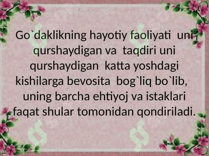Go’daklik davrining psixologik xususiyatlari 2