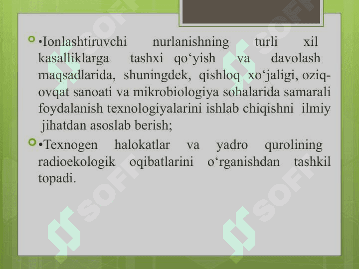 Kvant biofizikasi elementlari va radiobiologiya 7