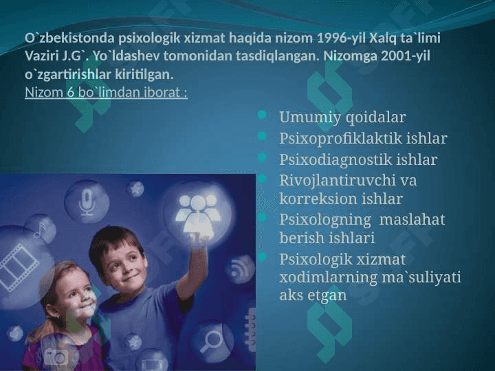 Psixologik xizmat to`g`risida nizom 2