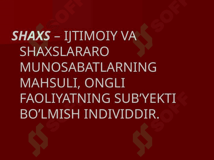 Shaxsning faolligi. Faoliyat turlari 2