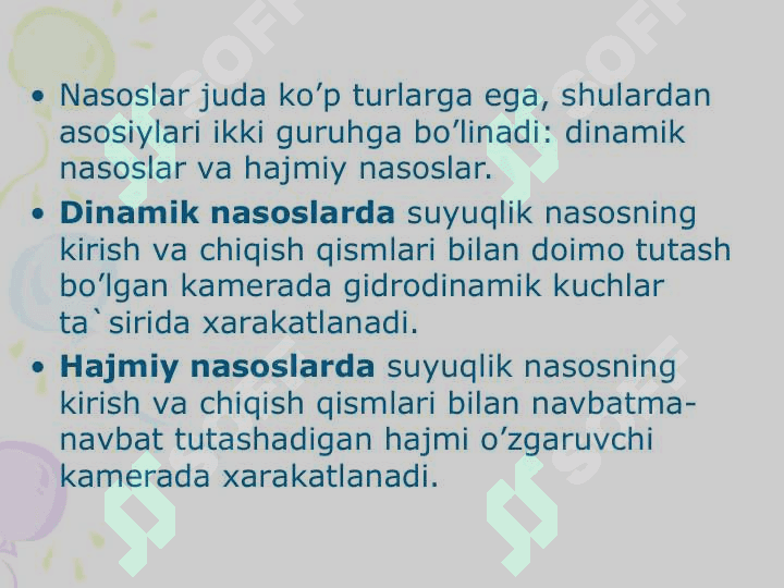 Nаsоslаrning turlаri vа аsоsiy ko’rsаtkichlаri 3