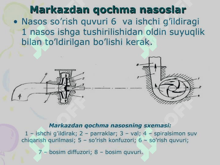 Nаsоslаrning turlаri vа аsоsiy ko’rsаtkichlаri 8