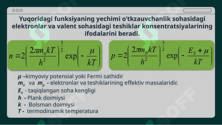 Xususiy yarim oʻtkazgichlar 8