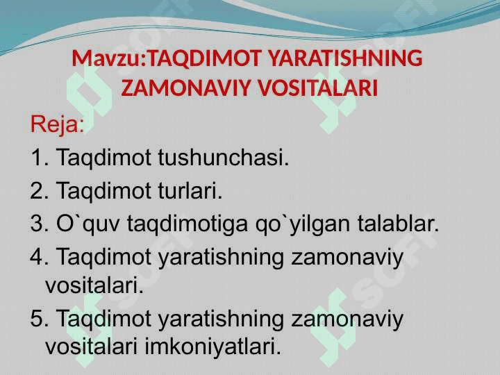 TAQDIMOT YARATISHNING ZAMONAVIY VOSITALARI 2
