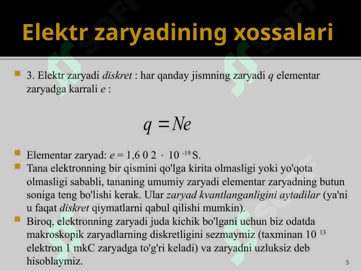 Vakumdagi elektr maydoni 5
