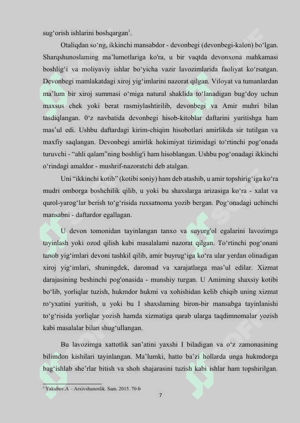 O’rta Osiyo xonliklari davrida arxiv ishi kurs ishi 7