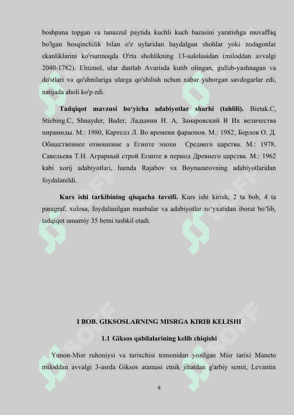 GIKSOSLARNING MISRGA KIRIB KELISHI 6