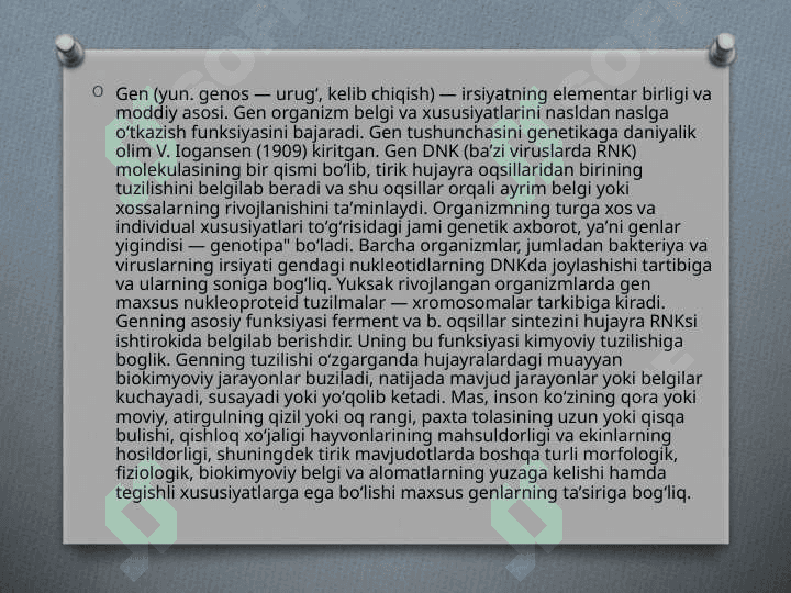 Gen, genom va xromosoma mutatsiyasi 4