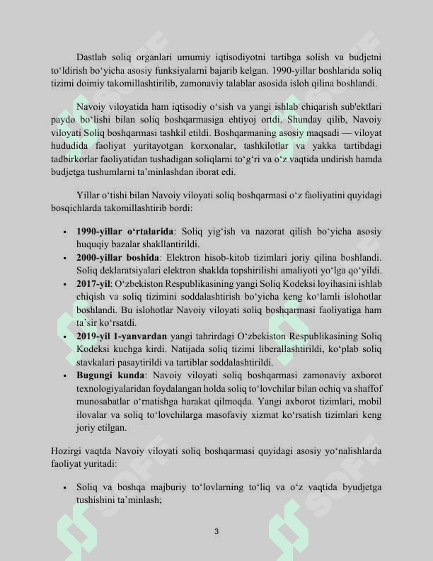 SOLIQ BOSHQARMASI BOʻYICHA AMALIYOT HISOBOTI. 3