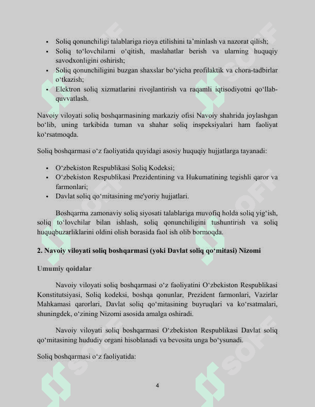 SOLIQ BOSHQARMASI BOʻYICHA AMALIYOT HISOBOTI. 4