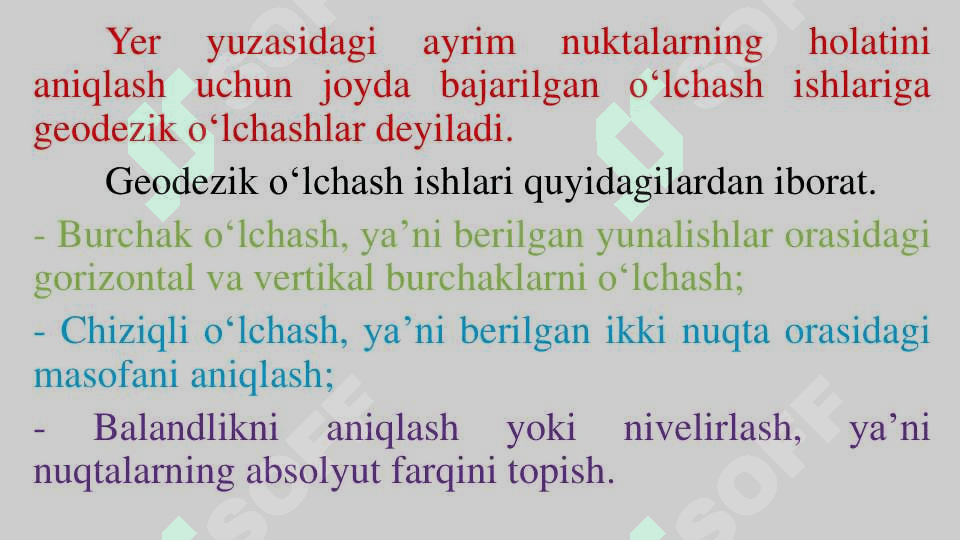 Gorizontal va vertikal burchak o‘lchash 2