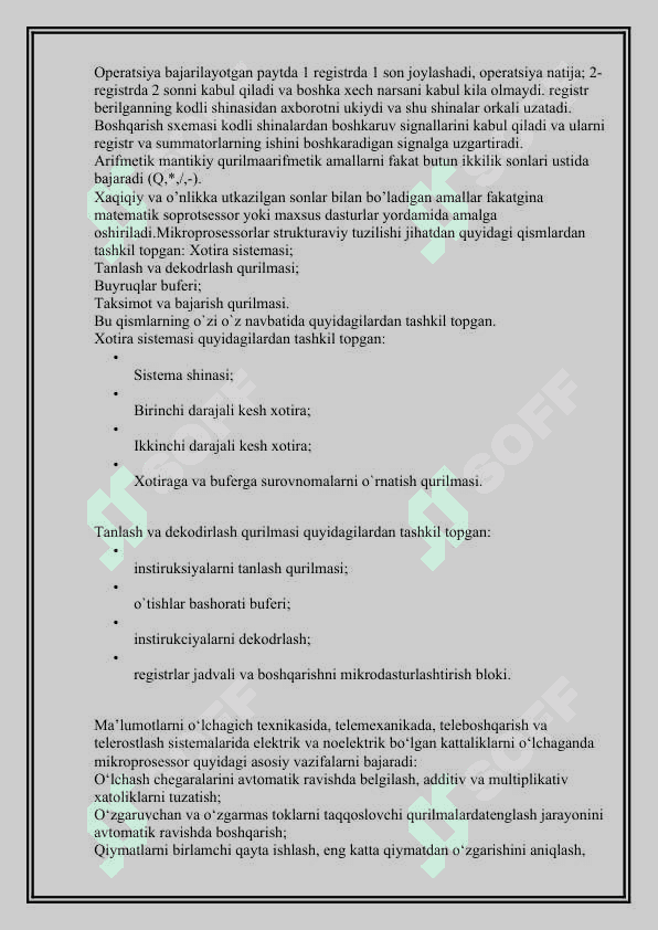 Mikproprotsesorlarning buyruqlar tizimi 3