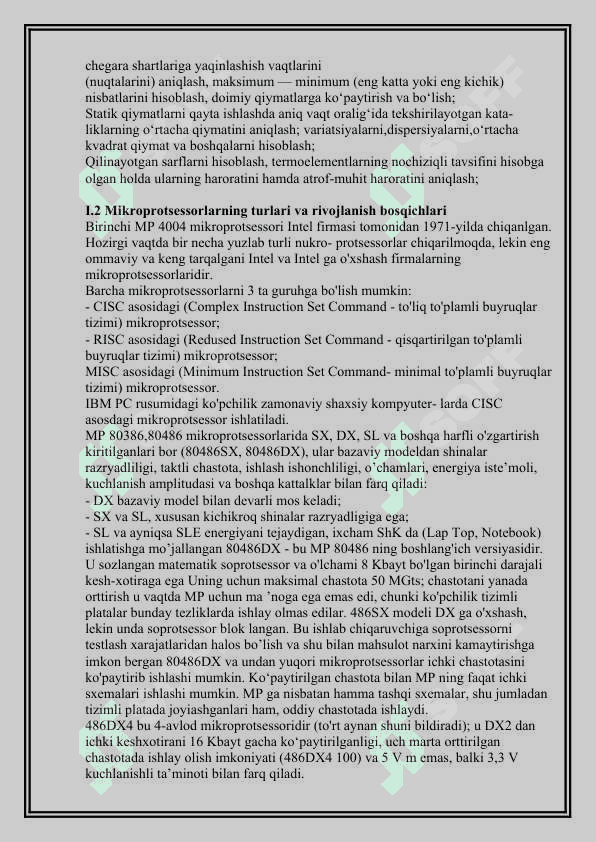 Mikproprotsesorlarning buyruqlar tizimi 4