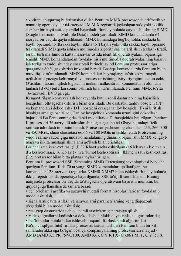 Mikproprotsesorlarning buyruqlar tizimi 8