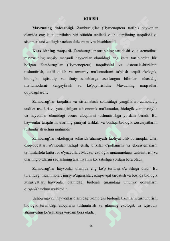 Zamburugʻlar tartibining tarqalishi va sistematikasi 3