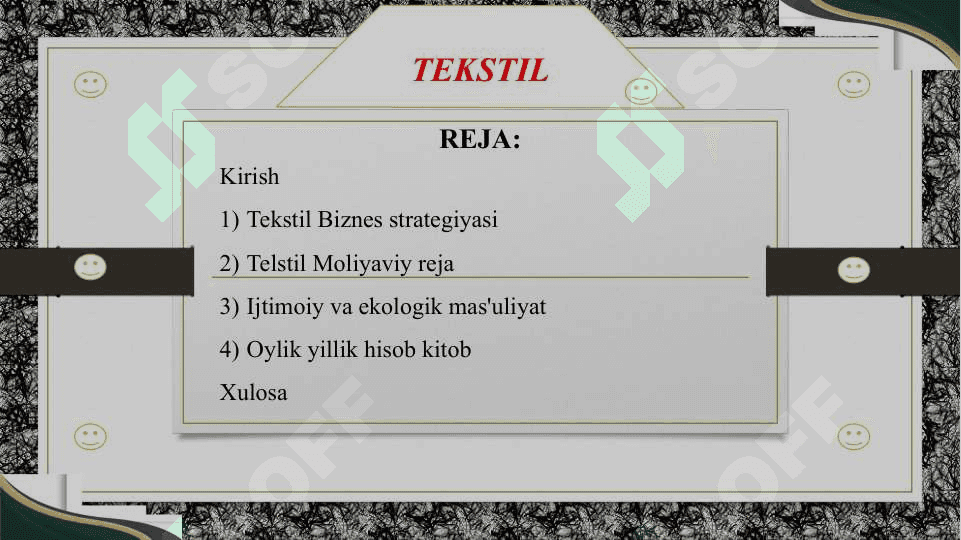 Engil sanoat yo’nalishida tadbirkorlikni shakillantirish 2