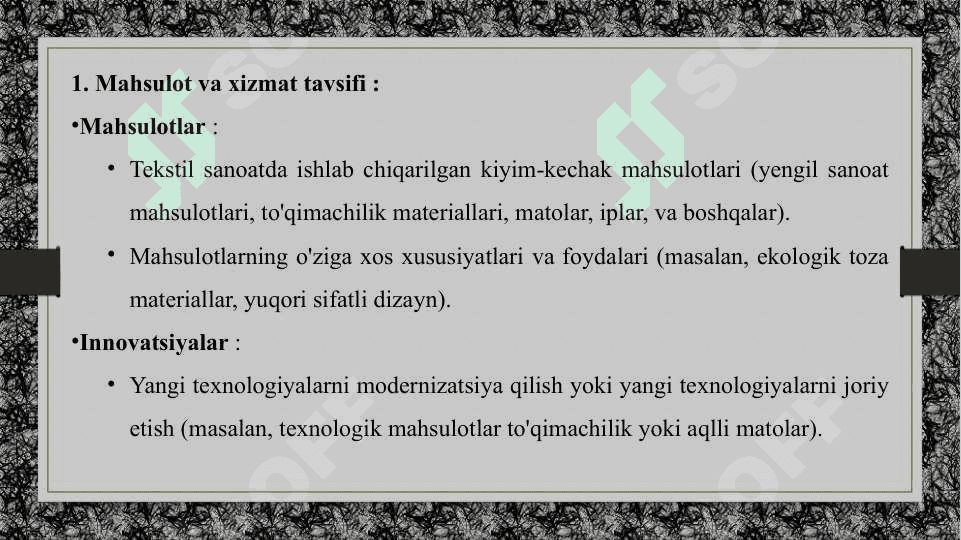 Engil sanoat yo’nalishida tadbirkorlikni shakillantirish 3