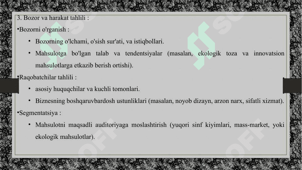 Engil sanoat yo’nalishida tadbirkorlikni shakillantirish 5