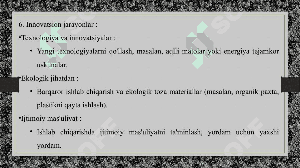 Engil sanoat yo’nalishida tadbirkorlikni shakillantirish 8