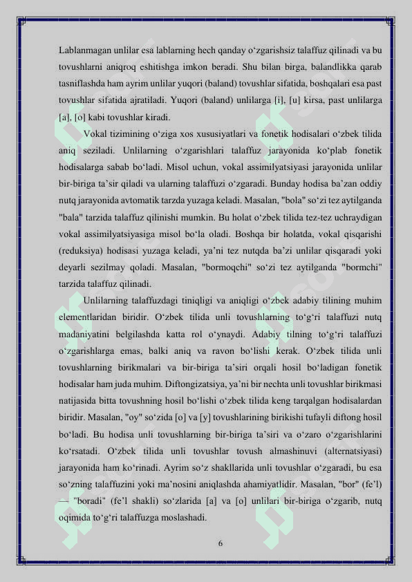 O‘zbek tilida fonetik hodisalar 6