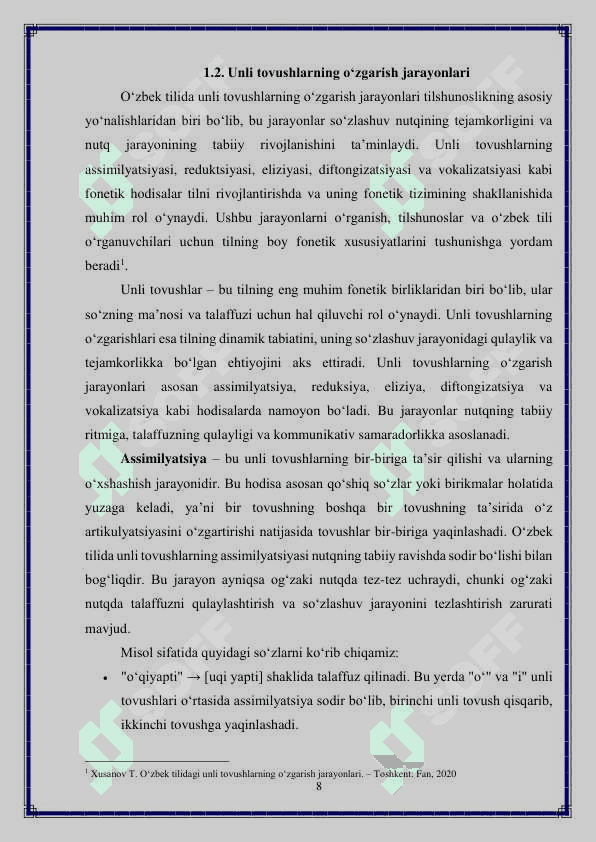 O‘zbek tilida fonetik hodisalar 8