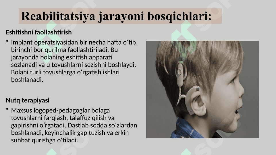 Koxlear implantli bolalar reabilitatsiyasi 3