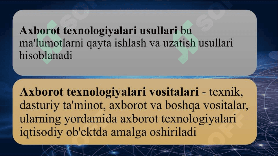 AXBOROT TEXNOLOGIYALARINING INFRATUZILMALARI 5