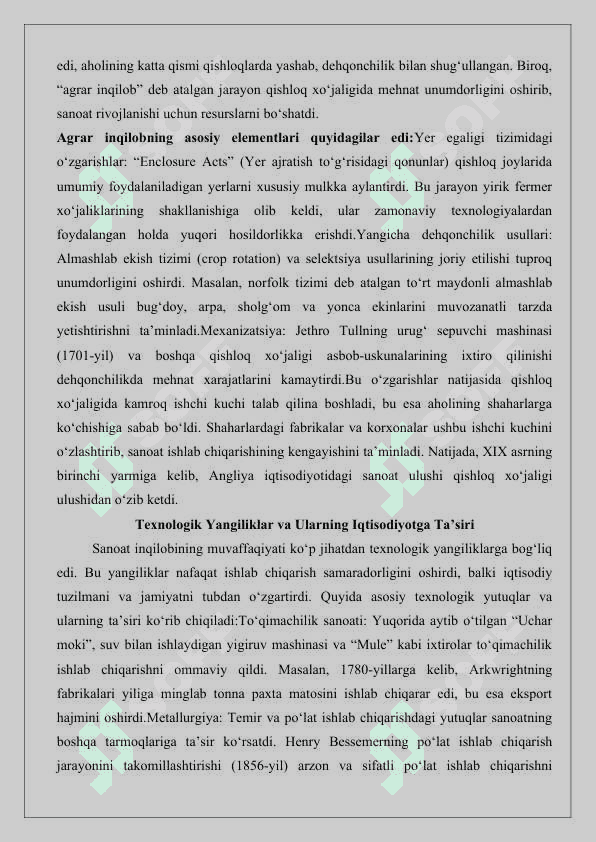 II jahon urushiga qadar Angliyaning iqtisodiy rivojlanishi 25 4