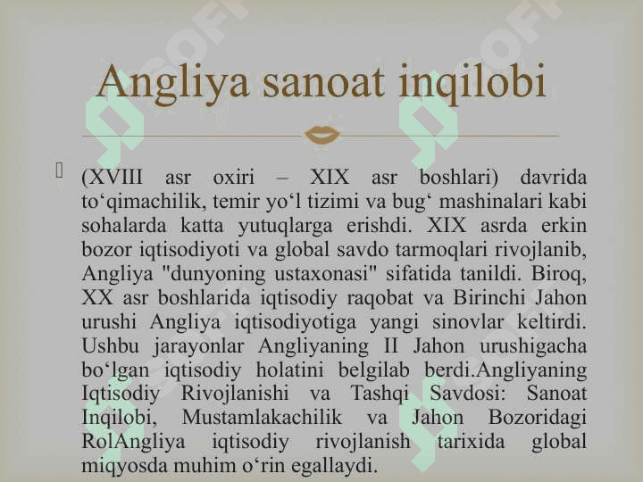 II jahon urushiga qadar Angliyaning iqtisodiy rivojlanishi 25 6