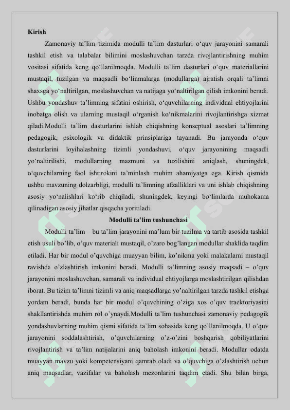 Modulli ta’lim dasturlarini ishlab chiqishning konseptual asoslari 25 2
